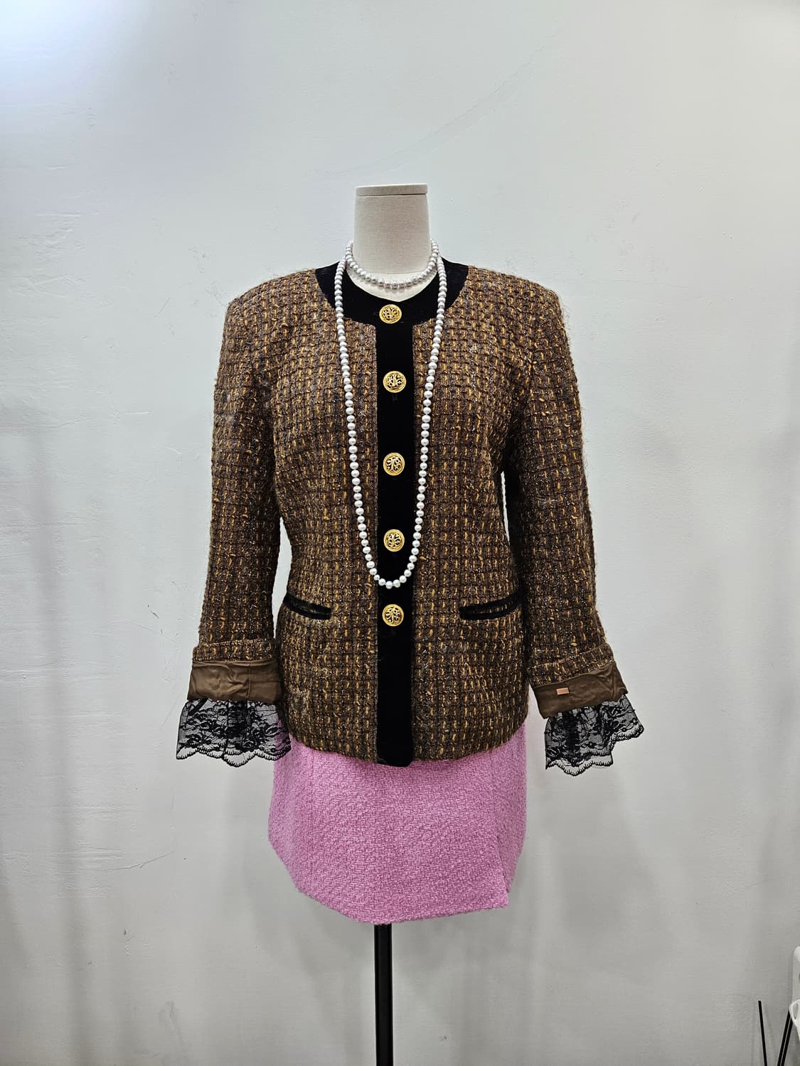 jpn Vintage 
브라운 울혼방 트위드 자켓 상품이미지1
