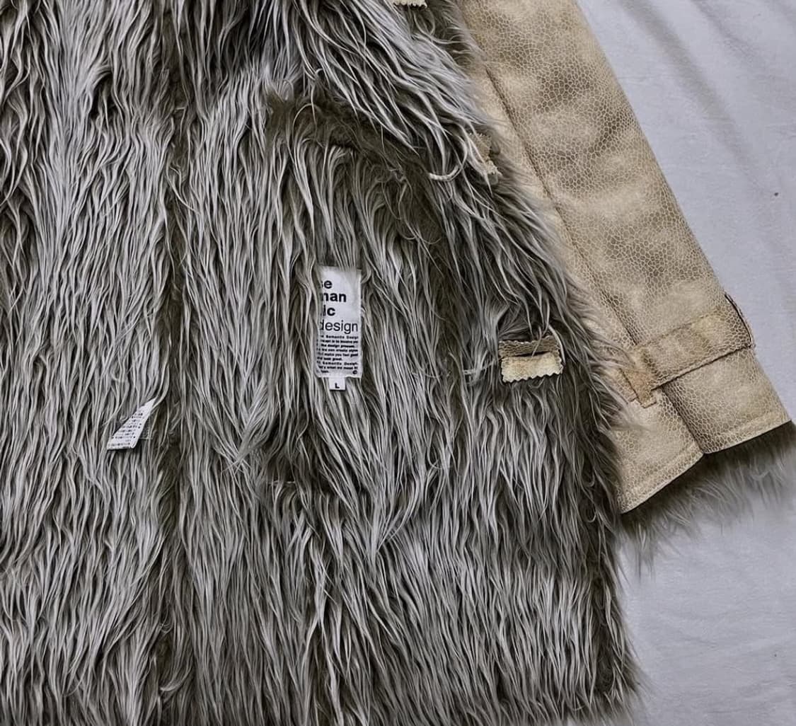 faux fur trimming beige mustang coat 상품이미지3
