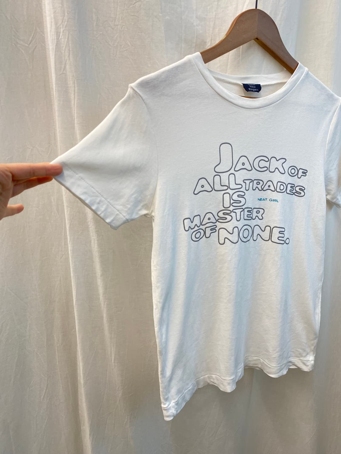 화이트 레터링 반팔티셔츠(M) 상품이미지6