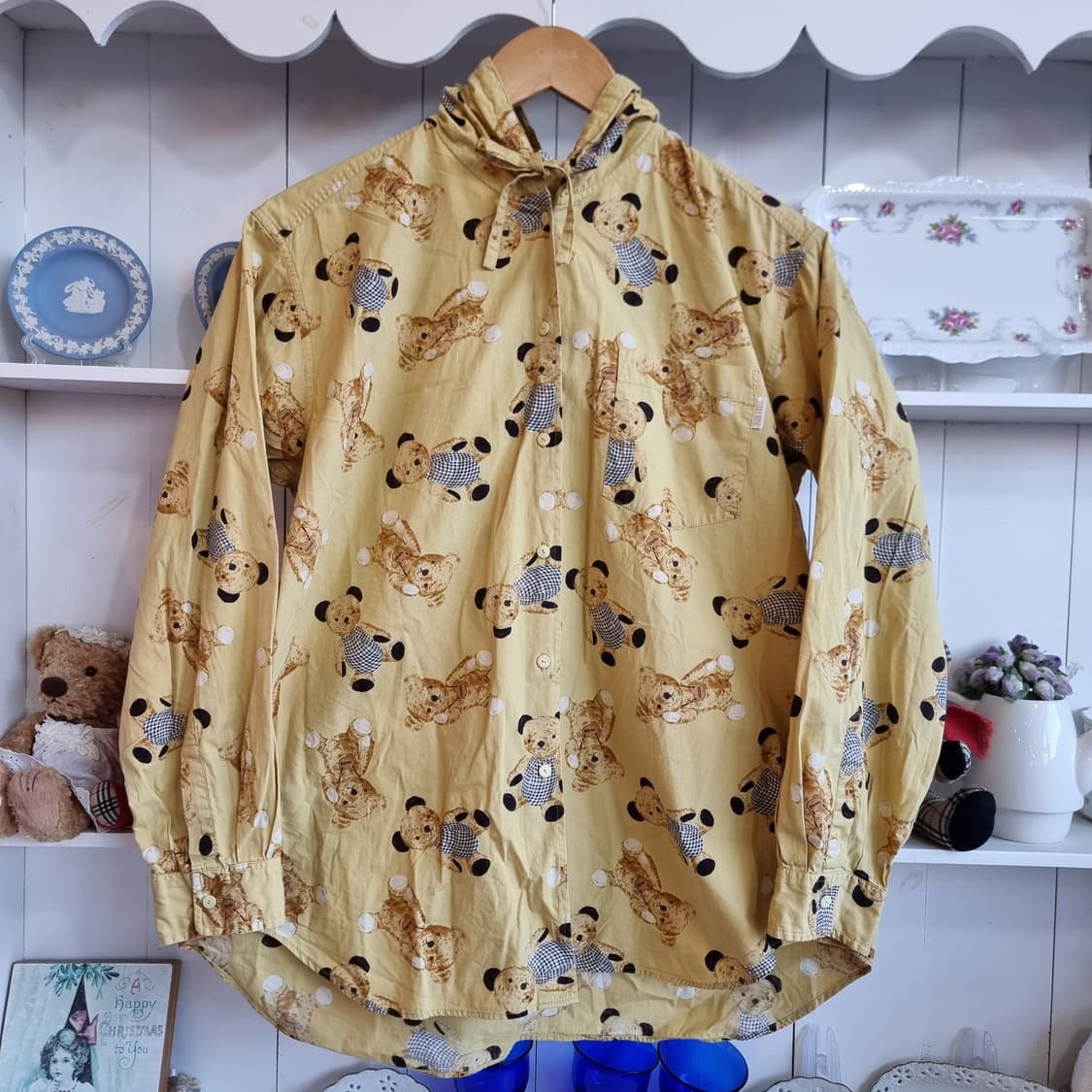 (PINK HOUSE, 핑크하우스) 테디베어 올오버 후드 셔츠 상품이미지1