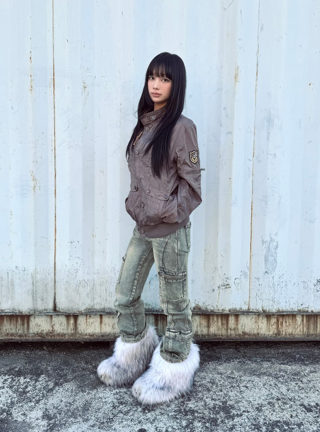 Brown windbreaker jacket  상품이미지5