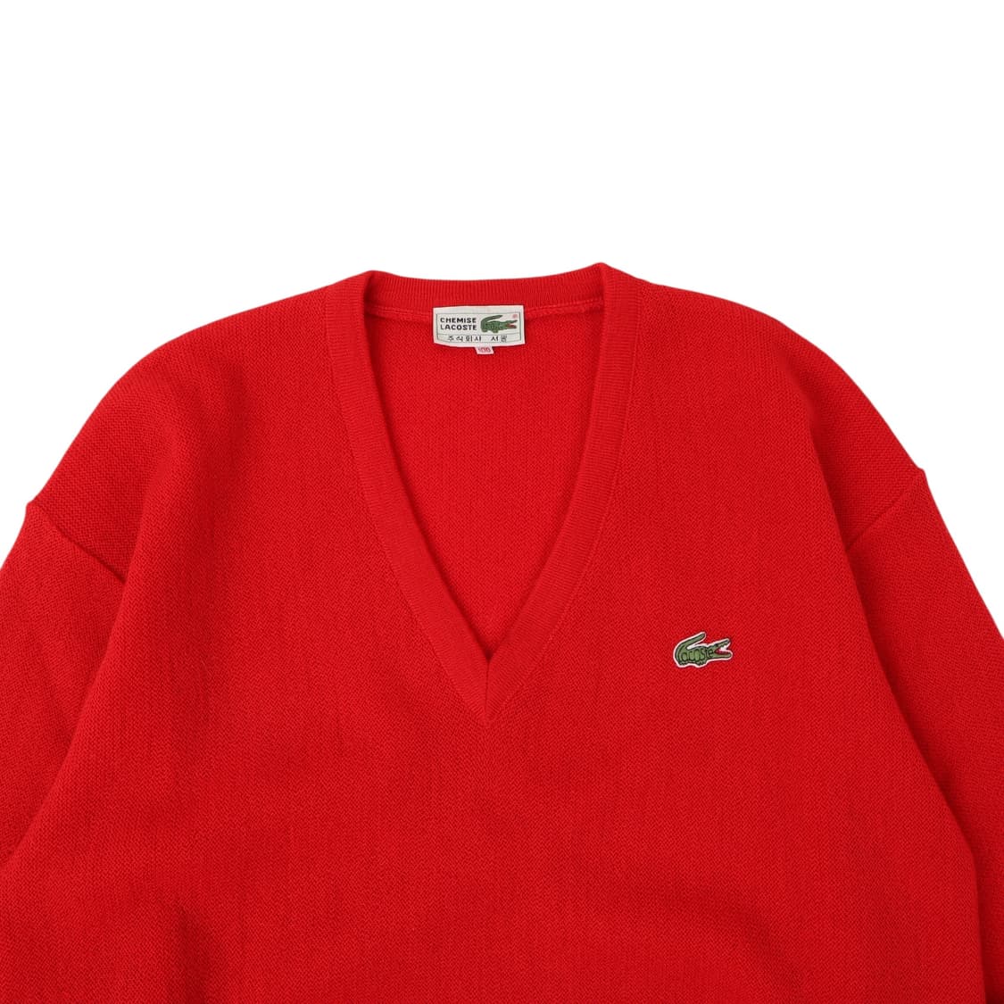 라코스테 레드 울 브이넥 니트 상품이미지2