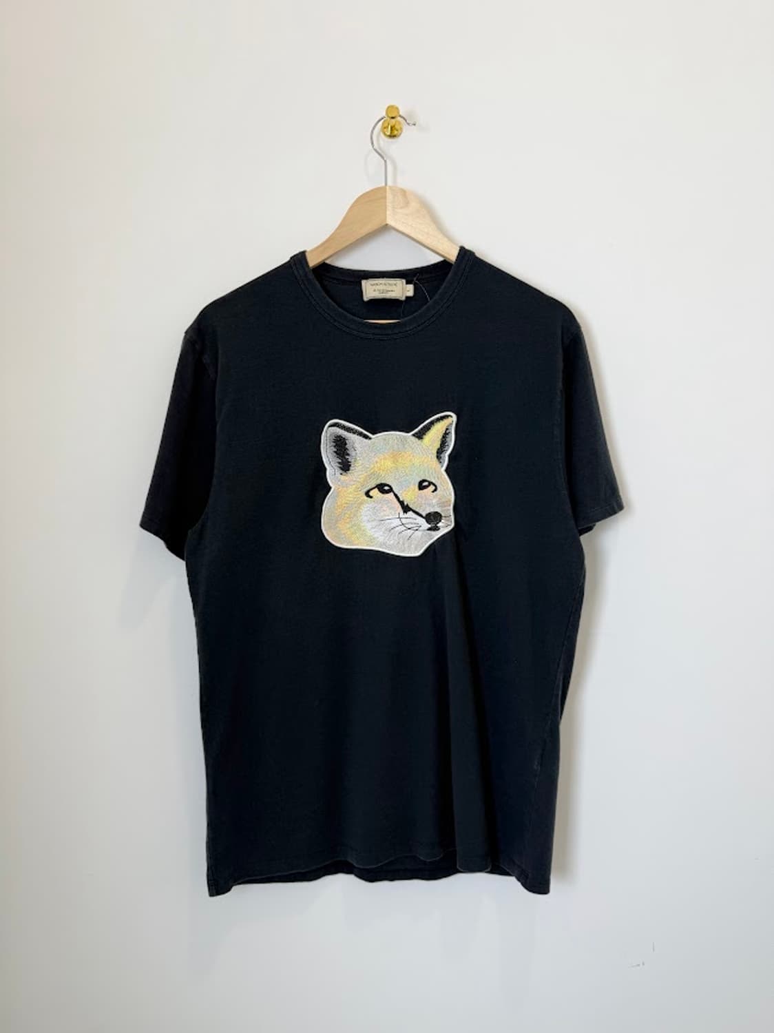 메종키츠네 빅파스텔폭스헤드 반팔티 블랙 상품이미지1