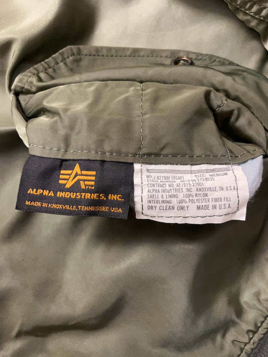 90s USA Alpha MA-1 알파 마원 항공점퍼 플라이트 자켓 상품이미지8