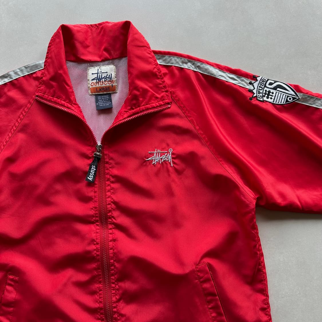 [L]Stussy USA 90s 올드 스투시 스포츠 윈드브레이커 자켓 상품이미지6