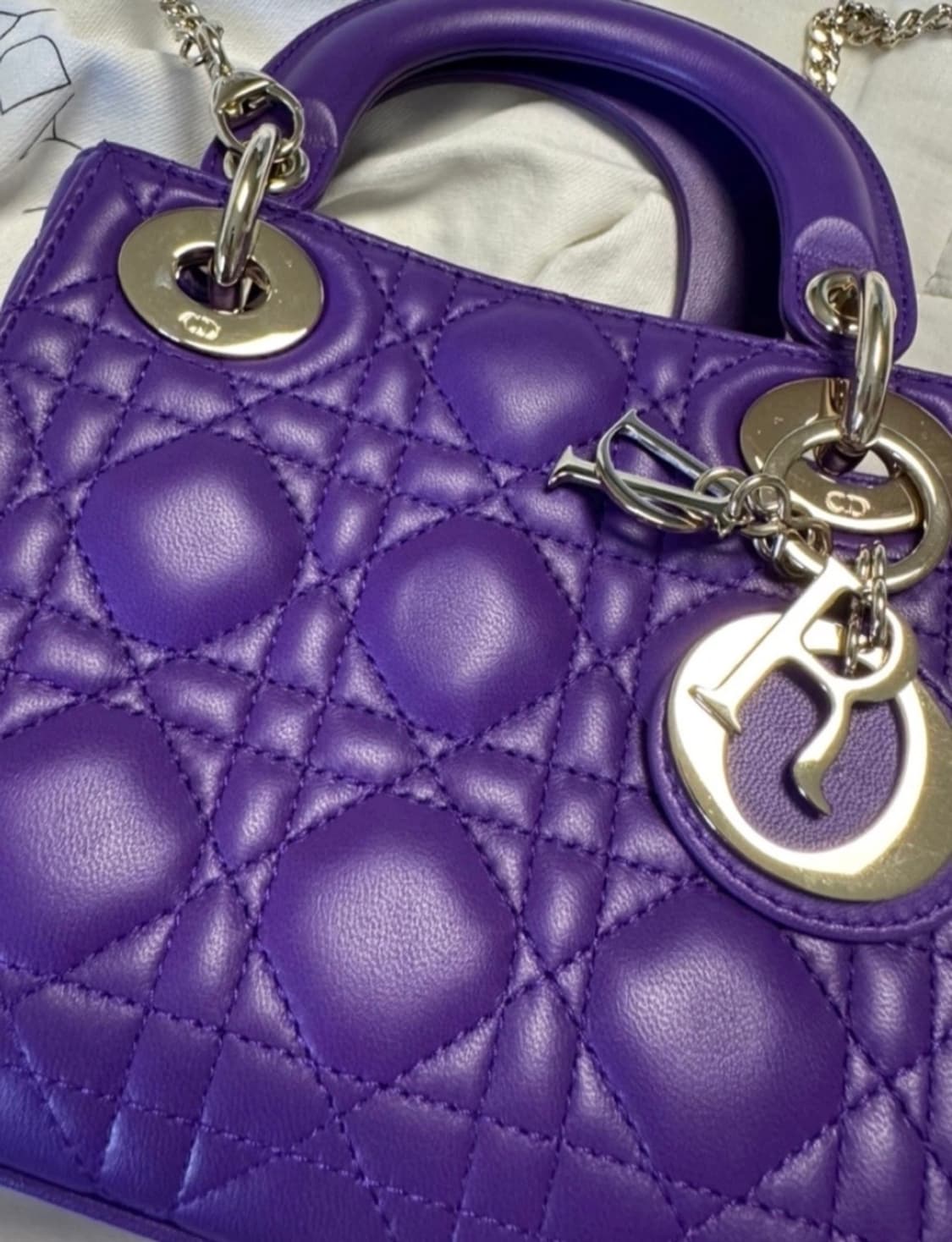 디올 레이디백 미니 퍼플 백 상품이미지2