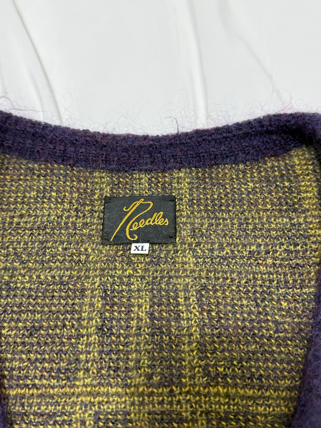 니들스 20FW 모헤어 가디건 타탄체크 상품이미지3