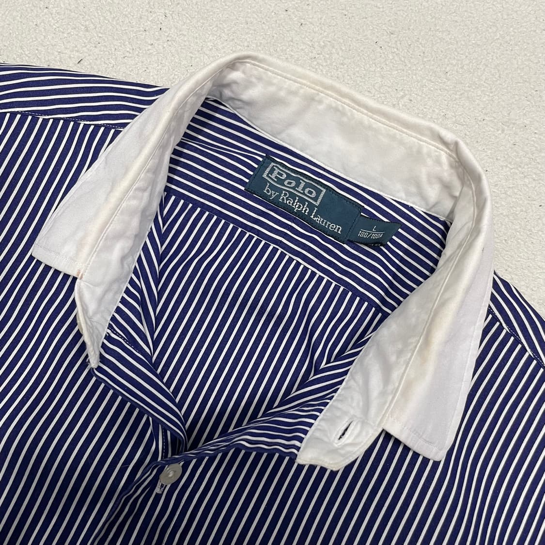 [L] 폴로 랄프로렌 스트라이프 클레릭 드레스 셔츠 남방 1834 상품이미지4