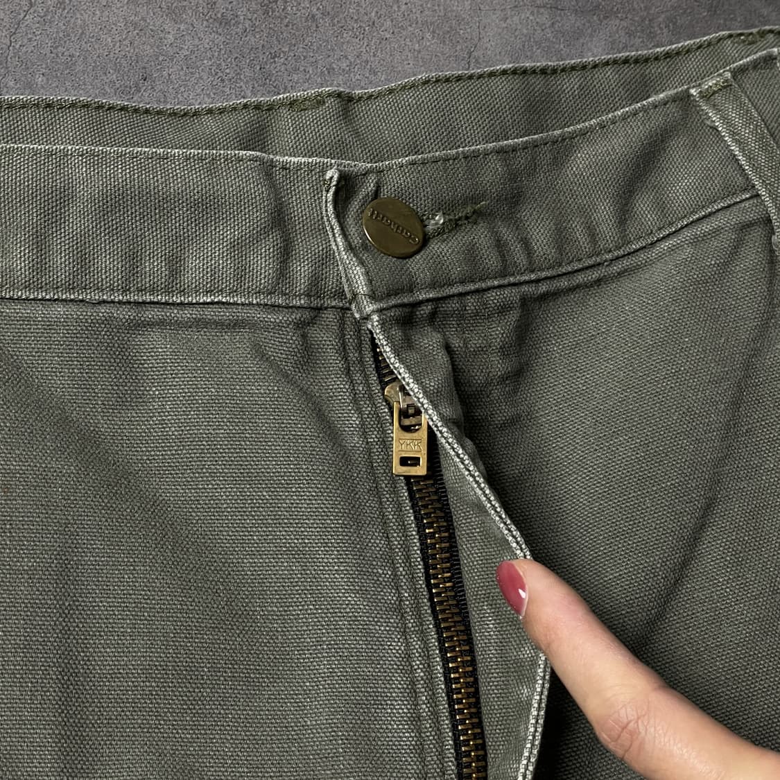 CARHARTT 칼하트B25 카키 카펜터 워크 하프팬츠 A01052 상품이미지3