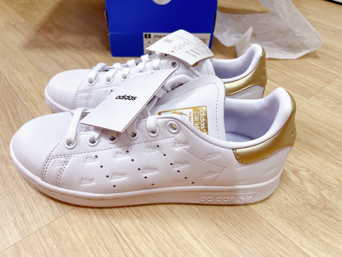 [새상품] Adidas 아디다스 스탠스미스 골드 매장판 상품이미지4