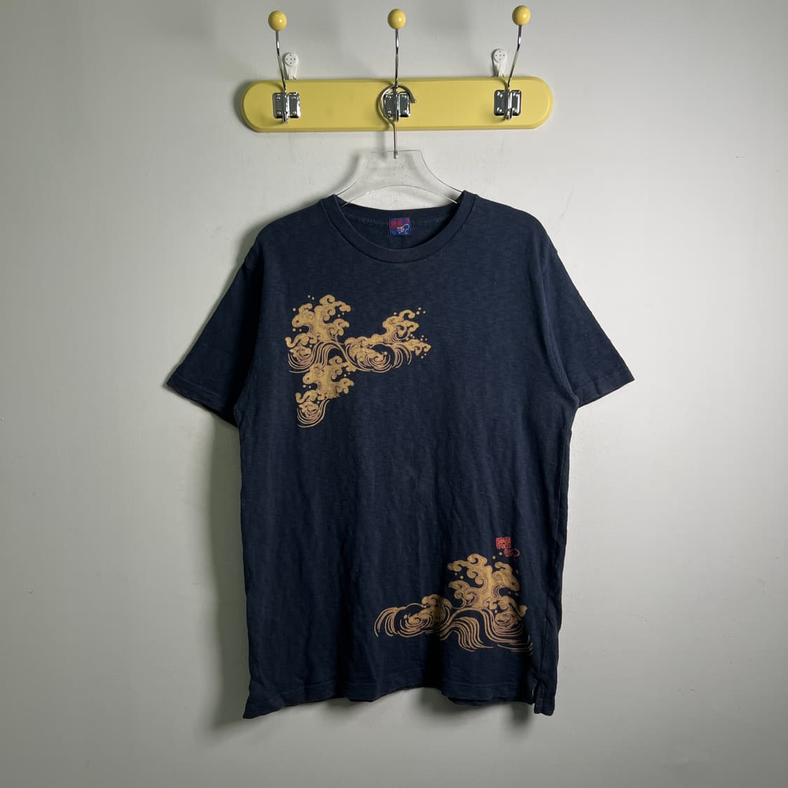 jpn vtg 빈티지 네이비 오리엔탈 그래픽 반팔 티셔츠 L 상품이미지1