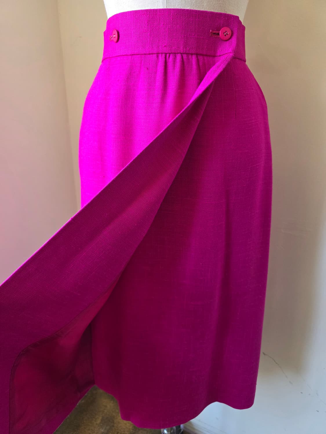 입생로랑 핫핑크 롱 스커트 셋업 상품이미지4