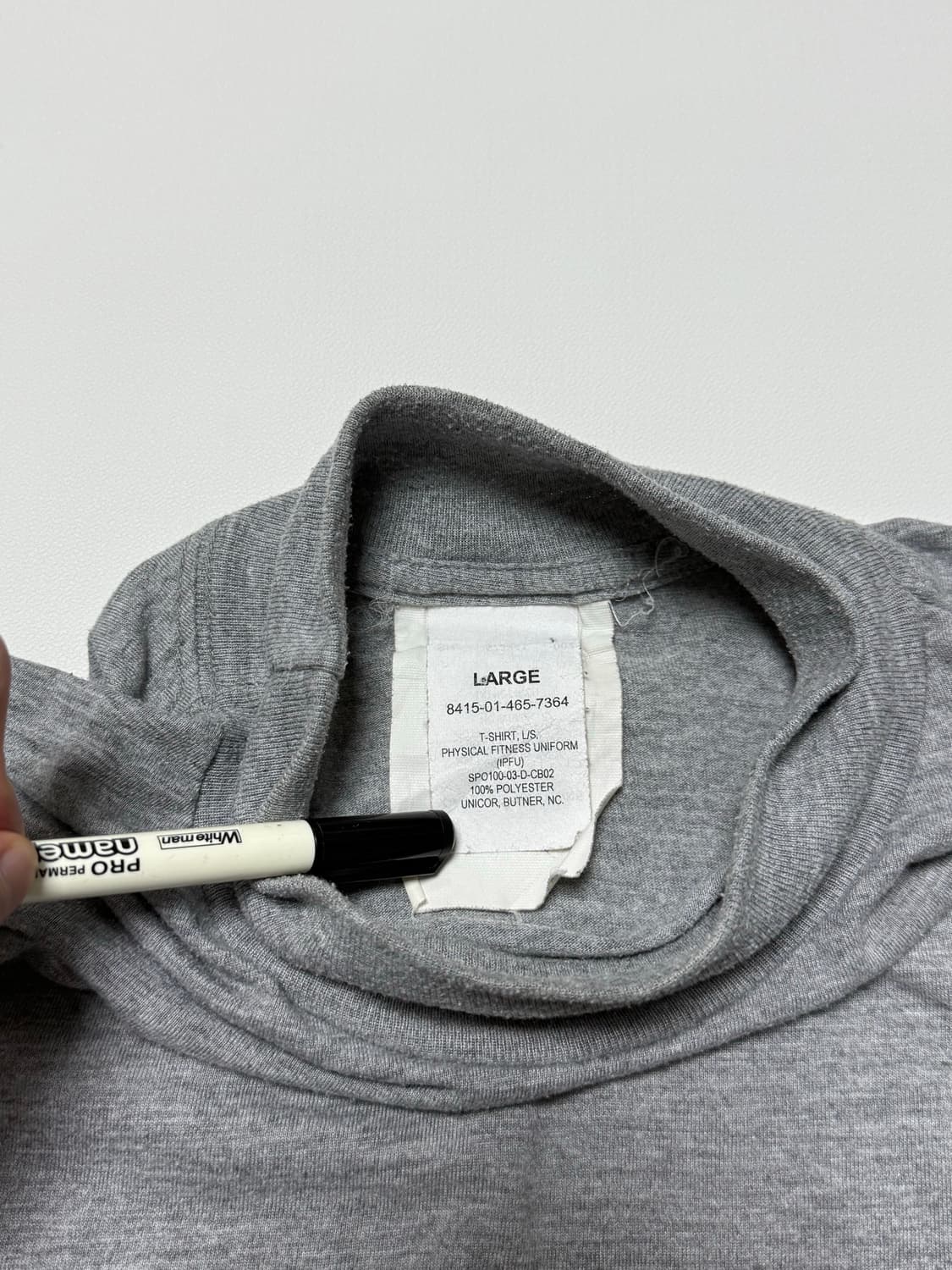 90s-00s 미국빈티지 us army IPFU 모크넥 롱슬리브 상품이미지4