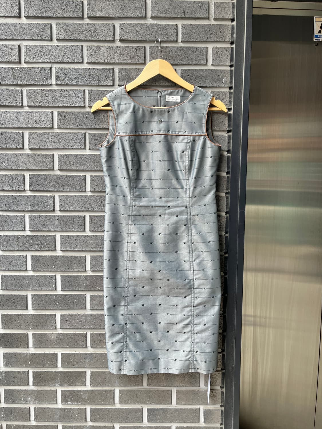 00s Courreges 꾸레쥬 로고 패턴 원피스 상품이미지4