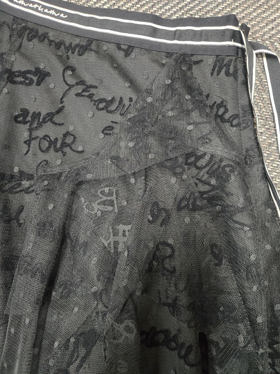 에고이스트 블랙 망사 스커트 상품이미지4