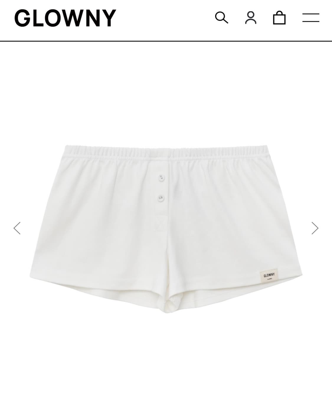 글로니) BUTTON FLY MINI SHORTS WH F 상품이미지2