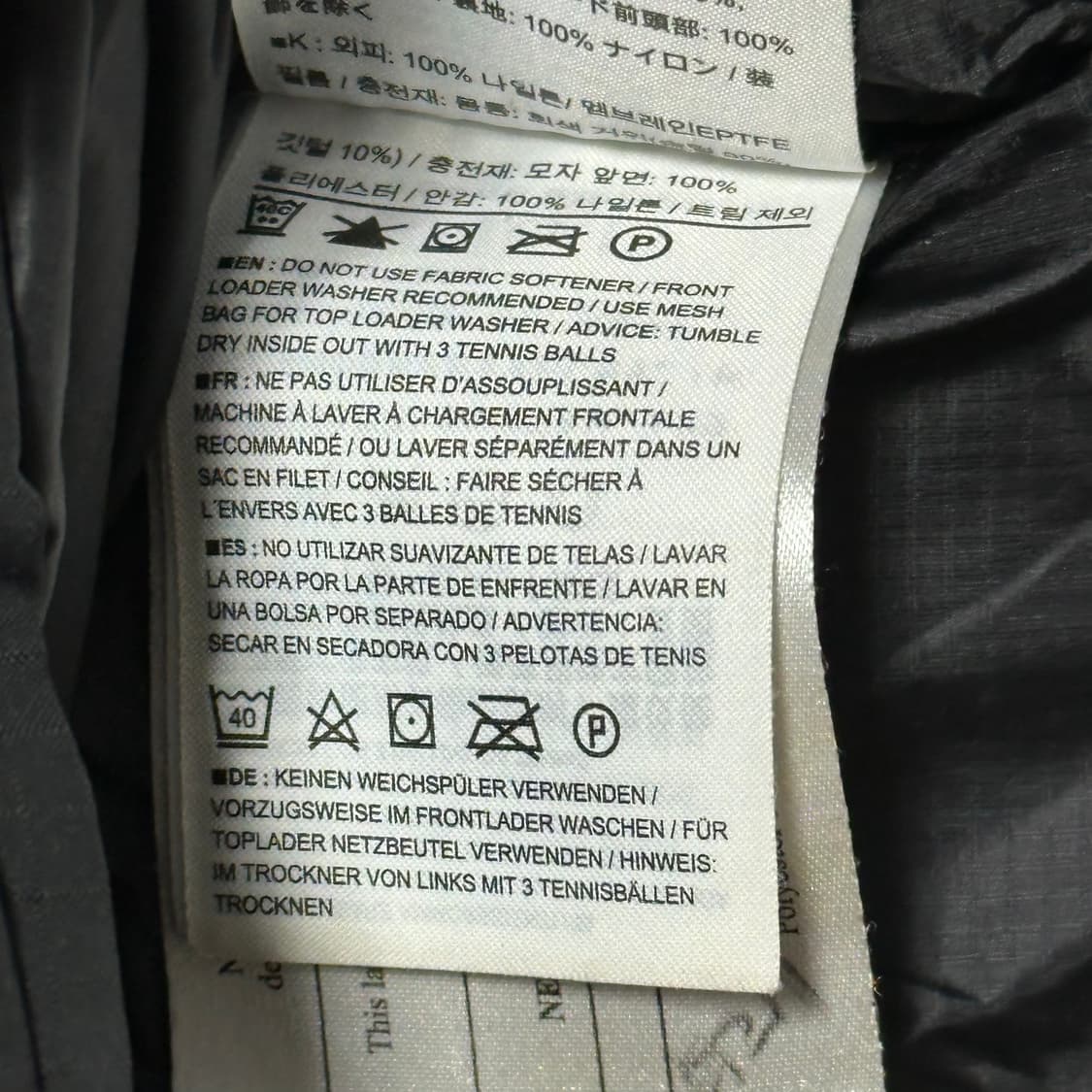 XS 아크테릭스 파이어비 고어텍스 블랙 패딩 상품이미지6