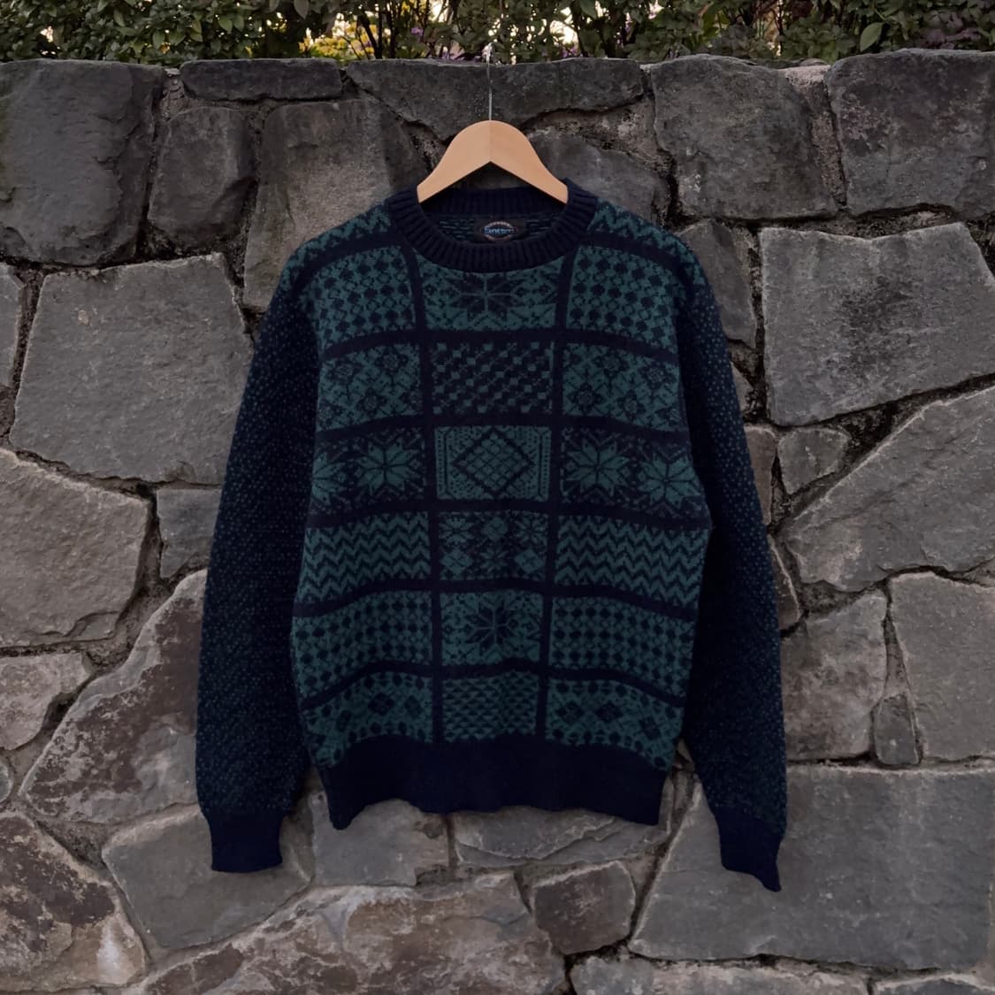 잔즌 Jantzen 노르딕 패턴 울 스웨터 상품이미지1