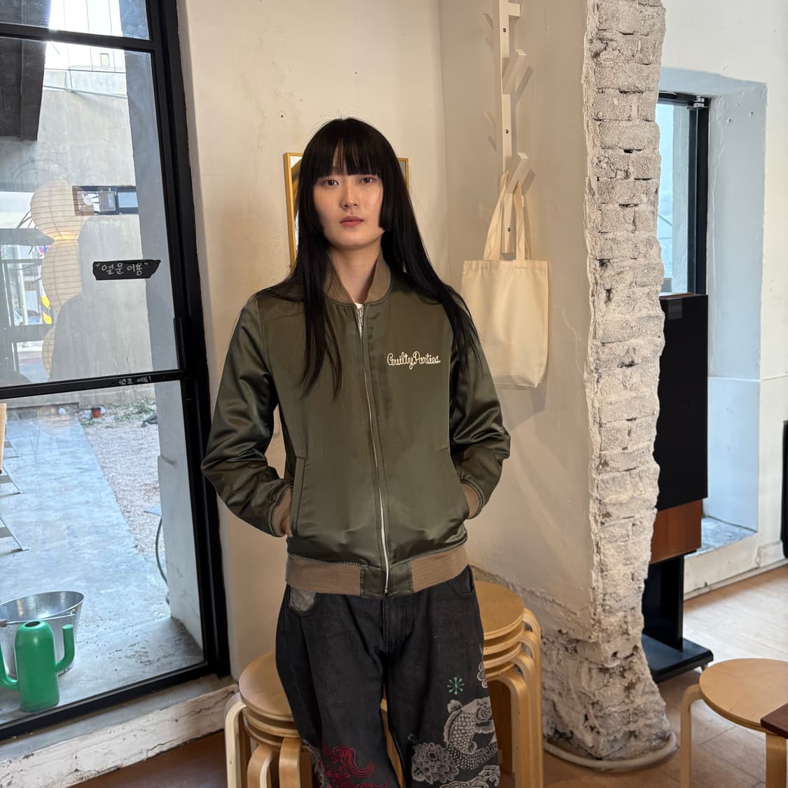 와코마리아 올리브 리버시블 수베니어 자켓 상품이미지1