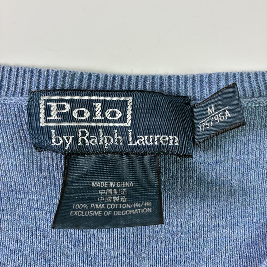 Polo  폴로 랄프로렌 자수 피마코튼 소라 브이넥 니트   상품이미지4