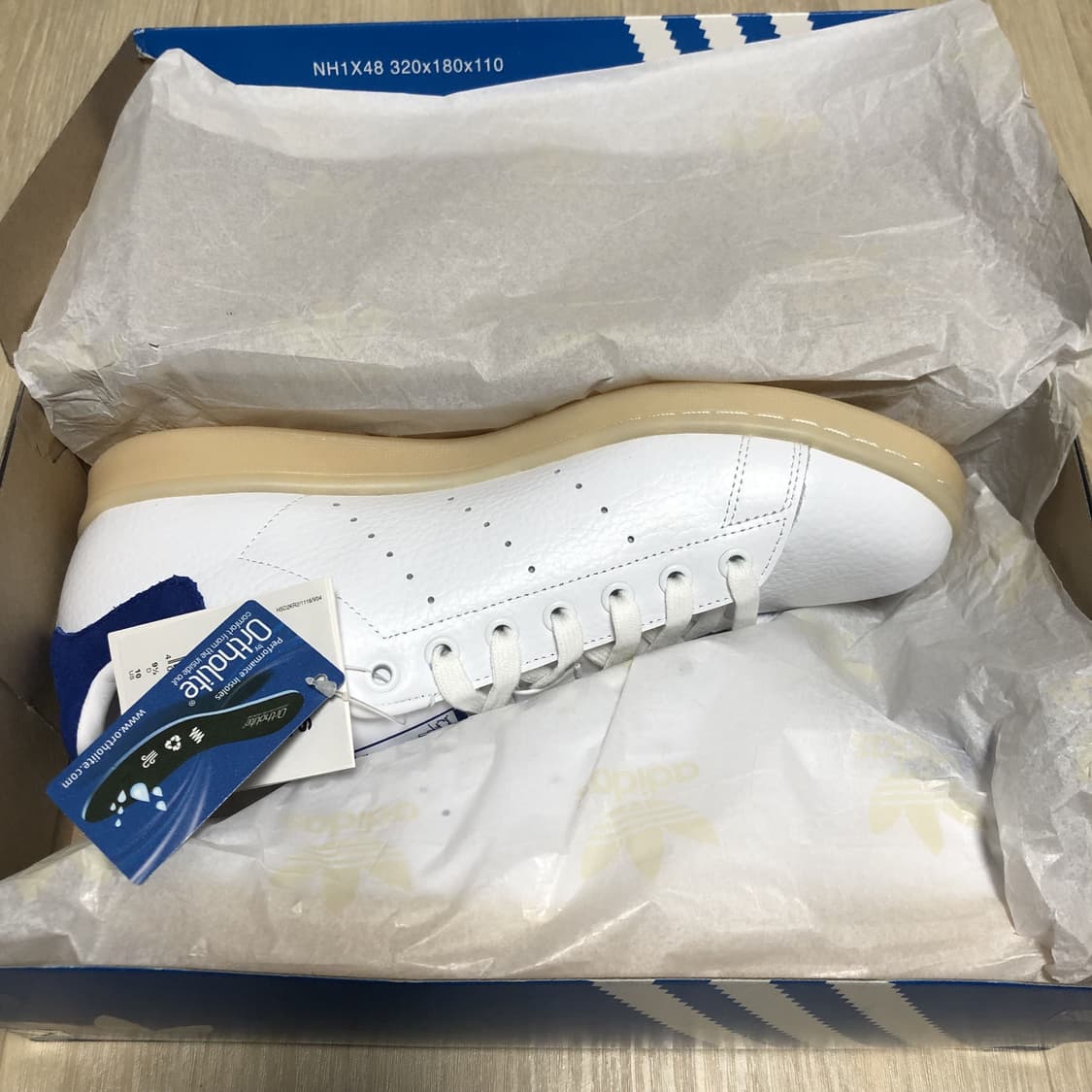 (280) 새상품 아디다스 adidas 스탠스미스 화이트 리얼레더 블루 상품이미지9