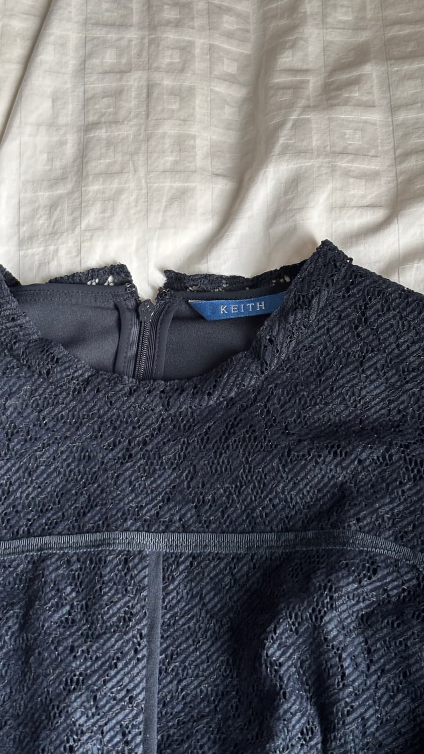 KEITH(키이스) 네이비 레이스 원피스 상품이미지2