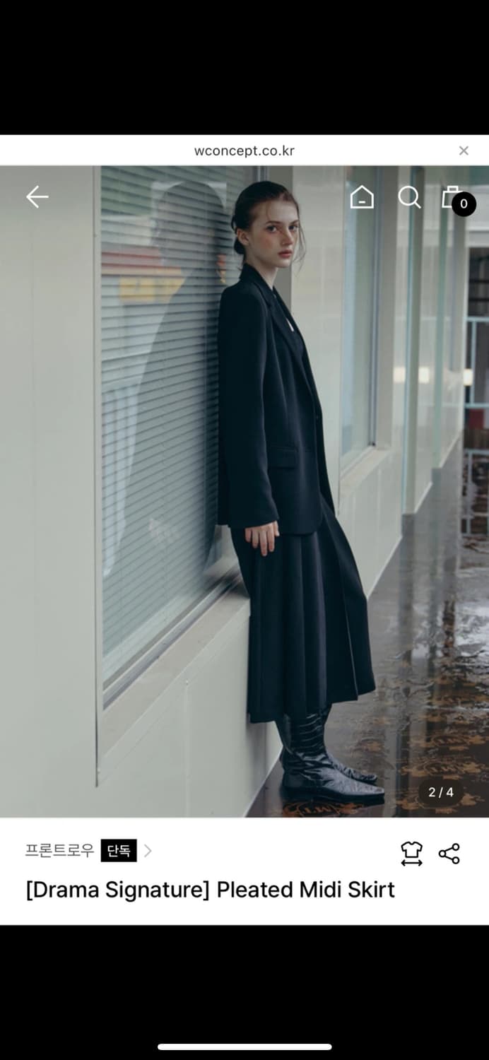 프론트로우 플리츠 스커트 pleated midi skirt 상품이미지2