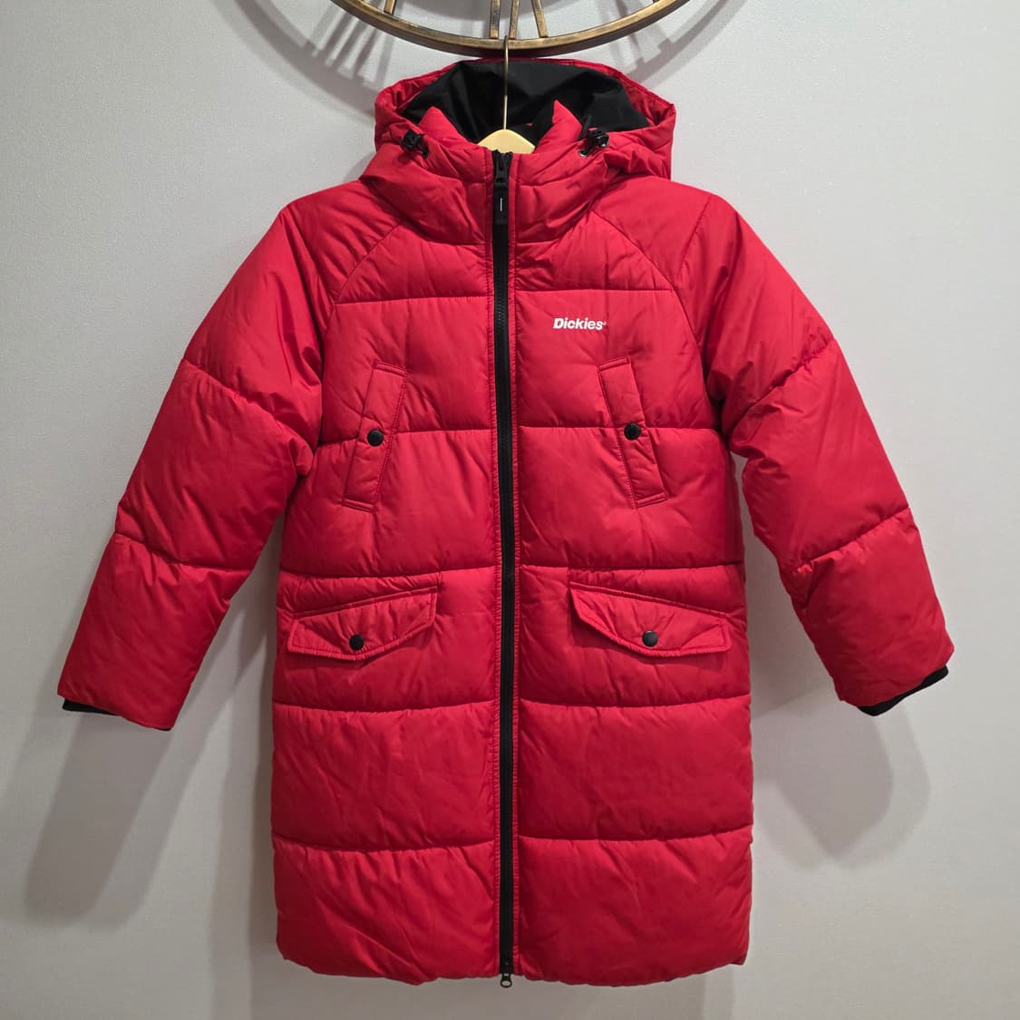 디키즈 레드 롱 패딩 점퍼 L(150) 상품이미지1