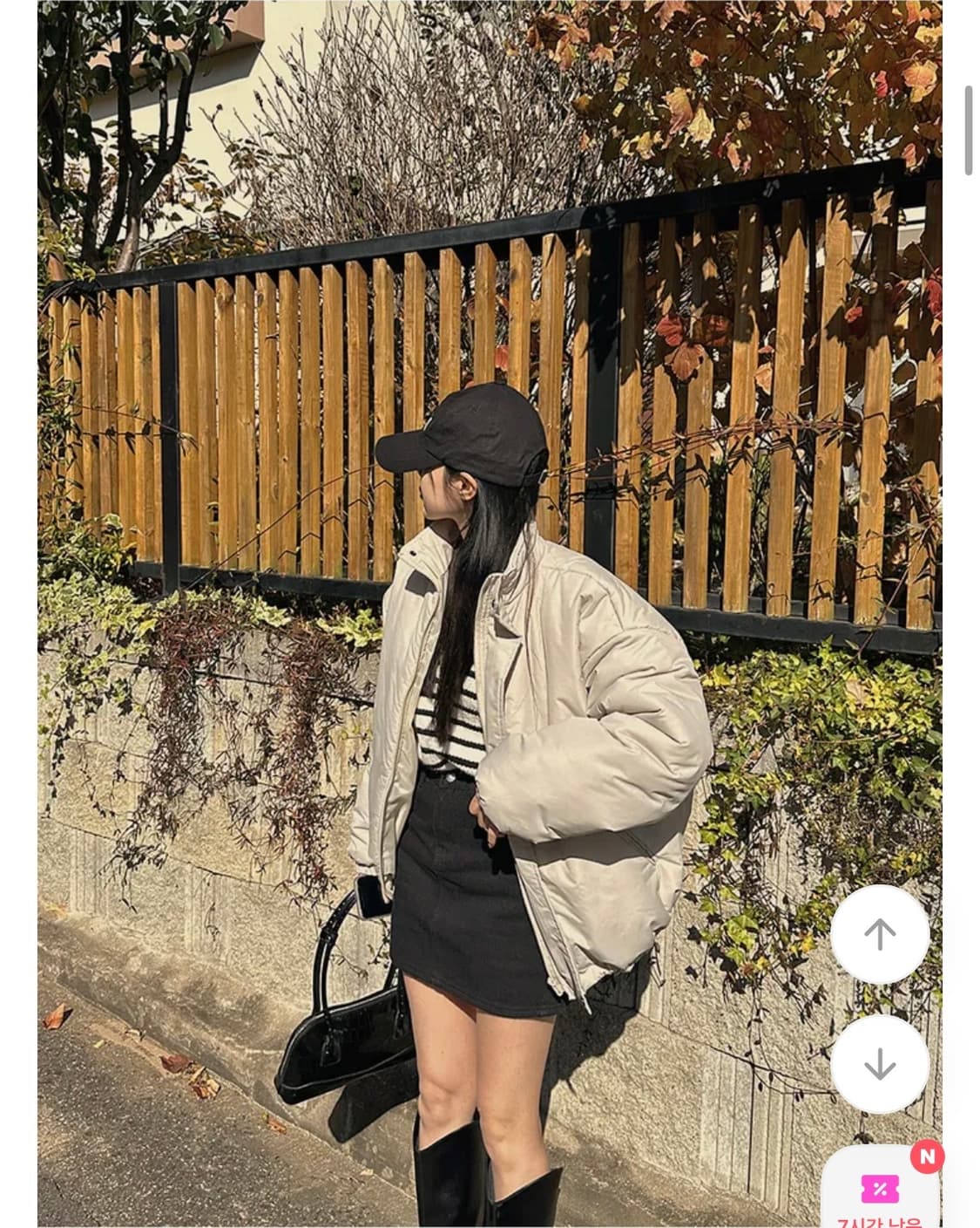 에이블리 남여공용 스트링 루즈핏 패딩 점퍼 (새상품) 상품이미지3