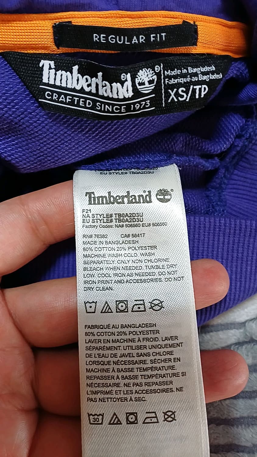 팀버랜드 후드 100 여성77 가슴53 기장65 상품이미지2