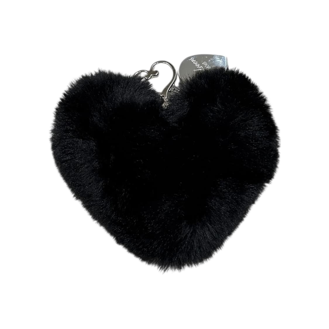 더블러버스 하트 러브 퍼 키링 블랙 상품이미지1