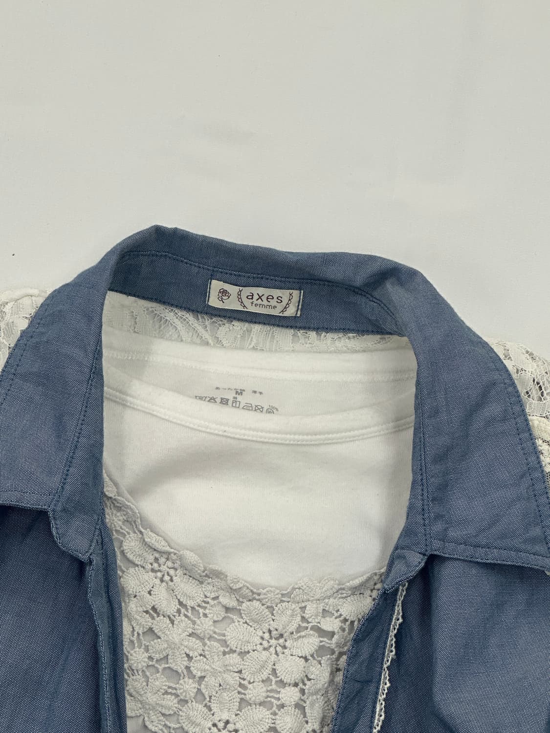 🦋엑시즈팜 레이어드 블라우스 셔츠🦋 레이스 프릴 하구미 갸루 빈티지 상품이미지4