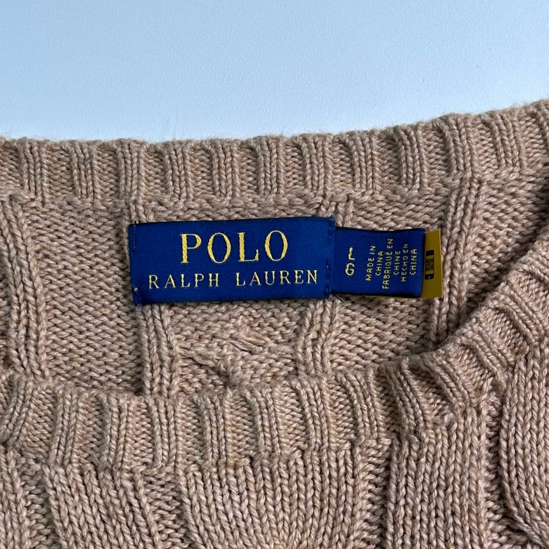 폴로 랄프로렌 베이지 케이블 니트 상품이미지5