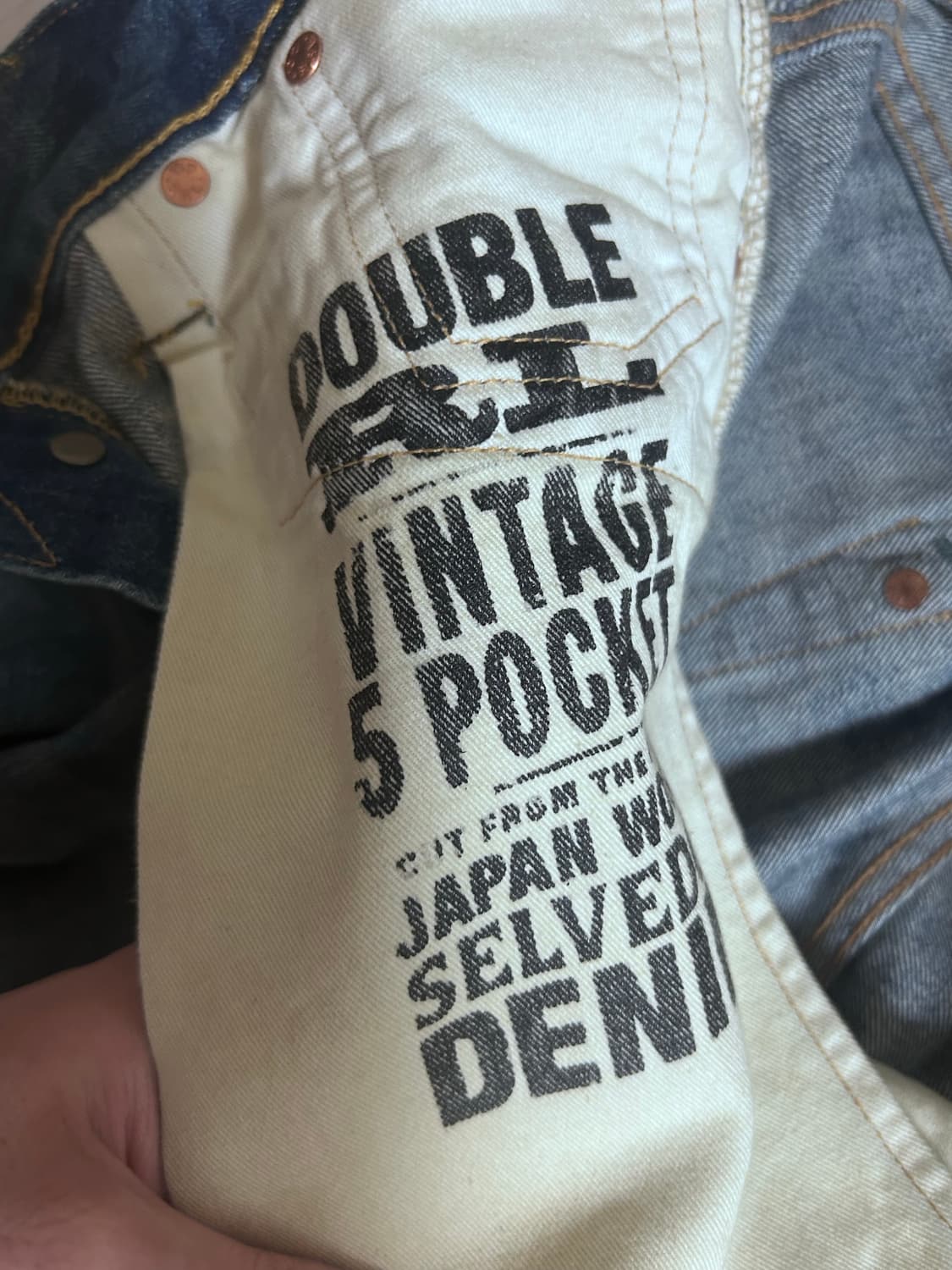 RRL 그랜드폴스 워싱 빈티지 파이브 포켓 데님 33x32 상품이미지4