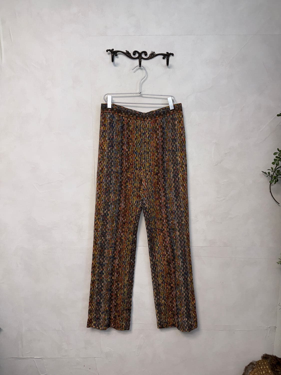 Bohemian color mix knit banding pants 상품이미지1