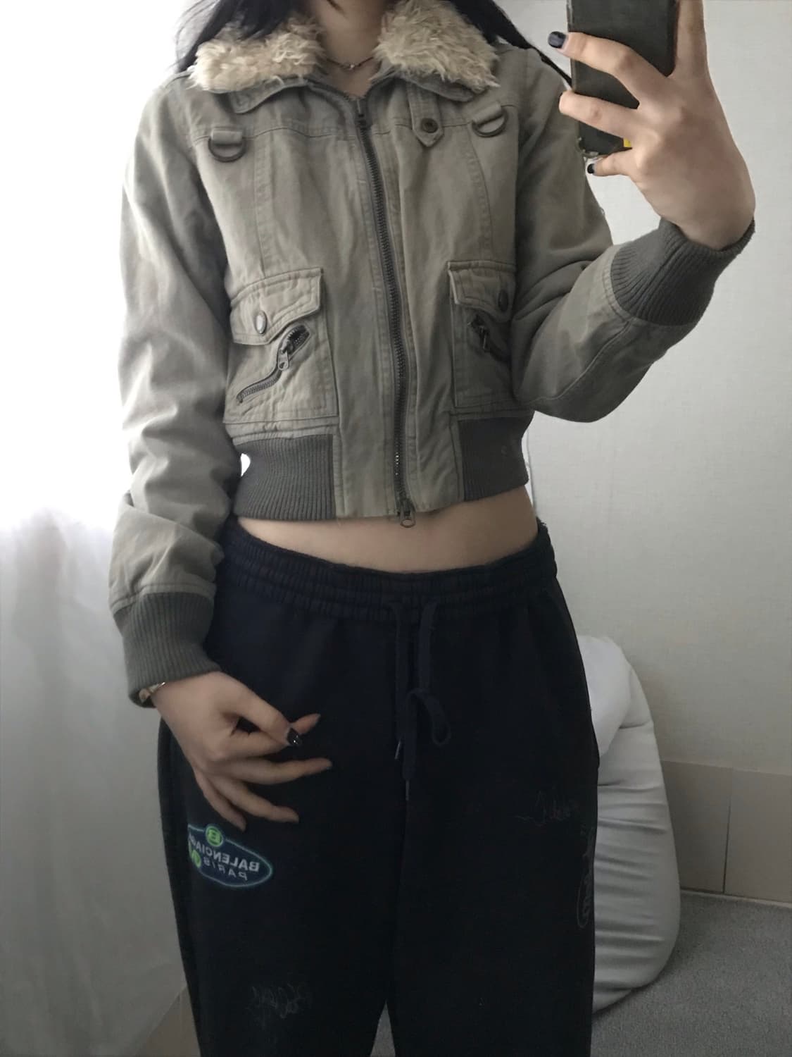 아베크롬비 카키 울프죠 누빔 자켓 상품이미지5