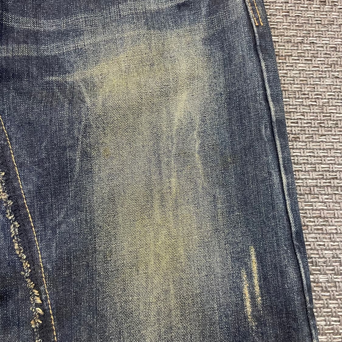 (28) 빈티지 진청 워싱 데님 미디 스커트 상품이미지4