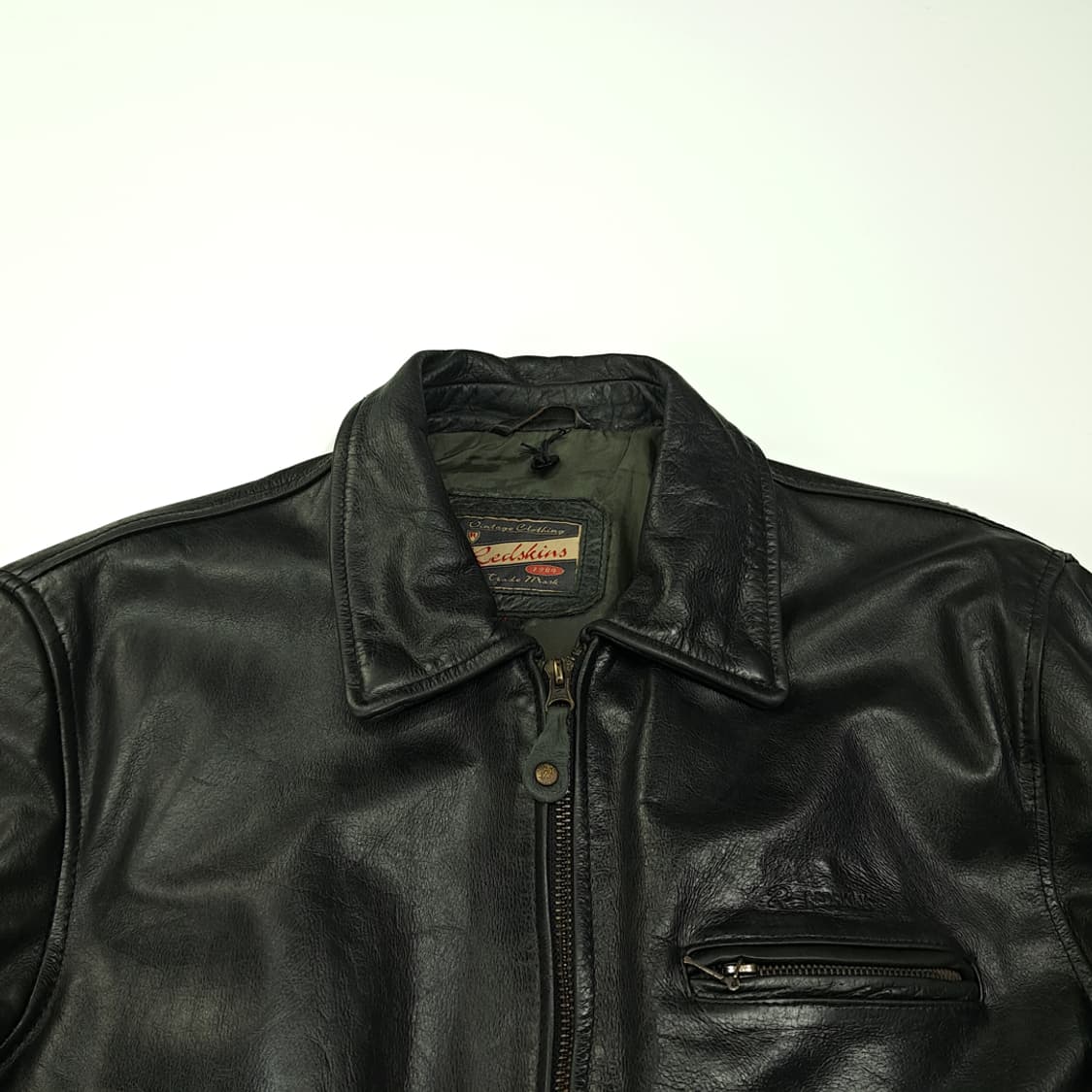 CL231 XL 레드스킨 00s 소가죽 싱글 레더 자켓 블랙 아우터 상품이미지2