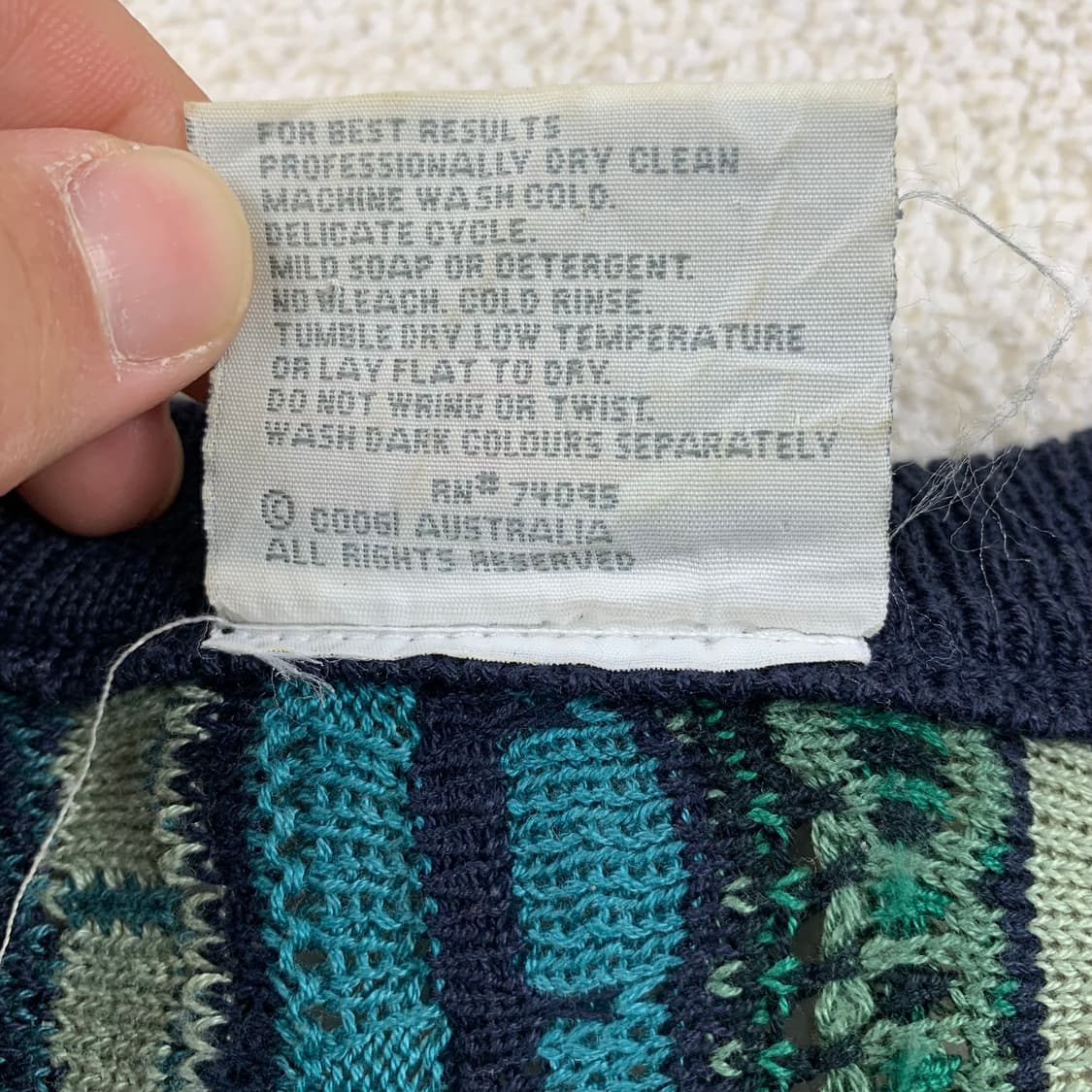 쿠지 머서라이즈드 코튼 핸드메이드 케이블 니트 상품이미지6