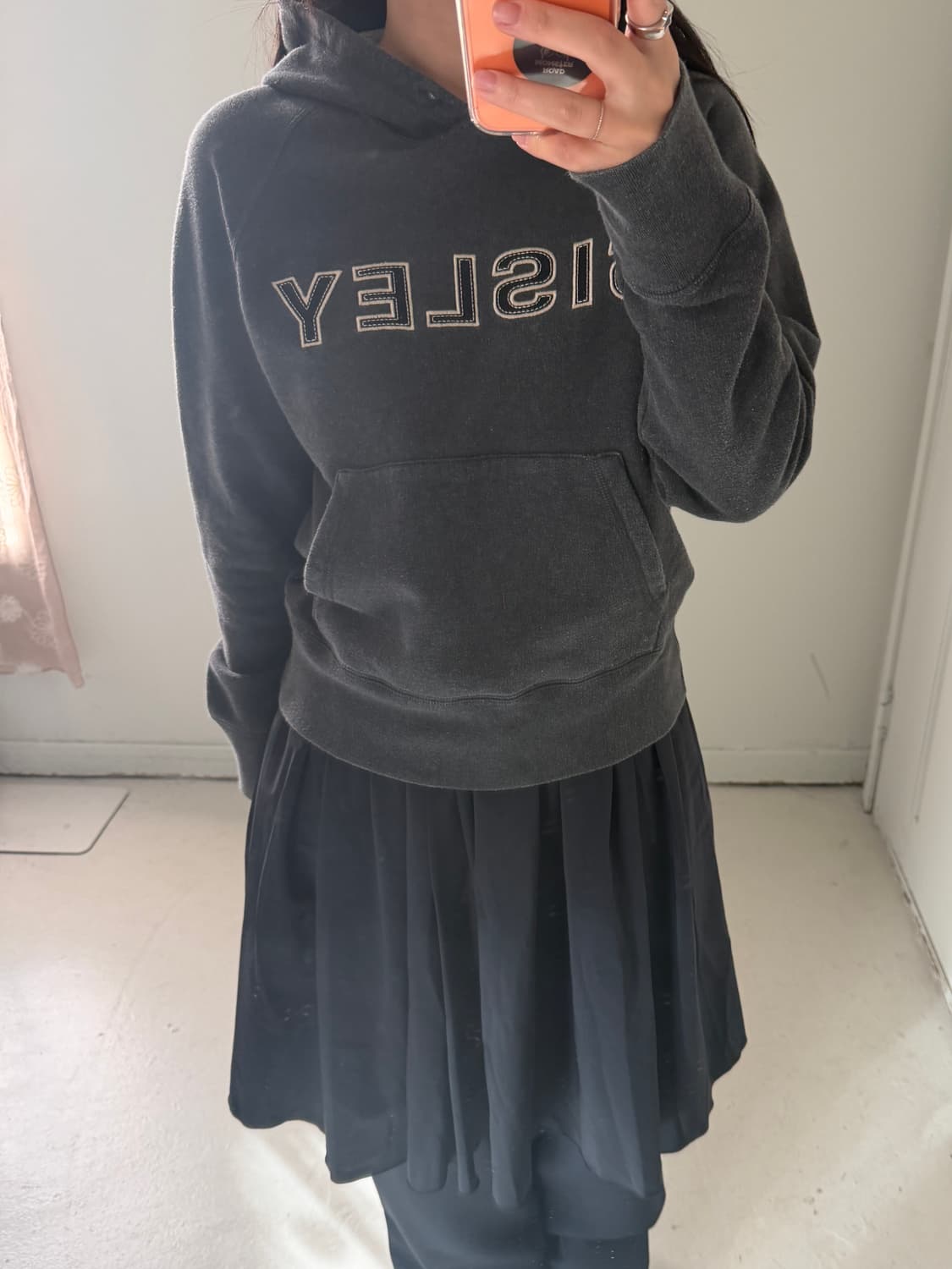 일본빈티지 시슬리 자수 후드스웻 상품이미지1