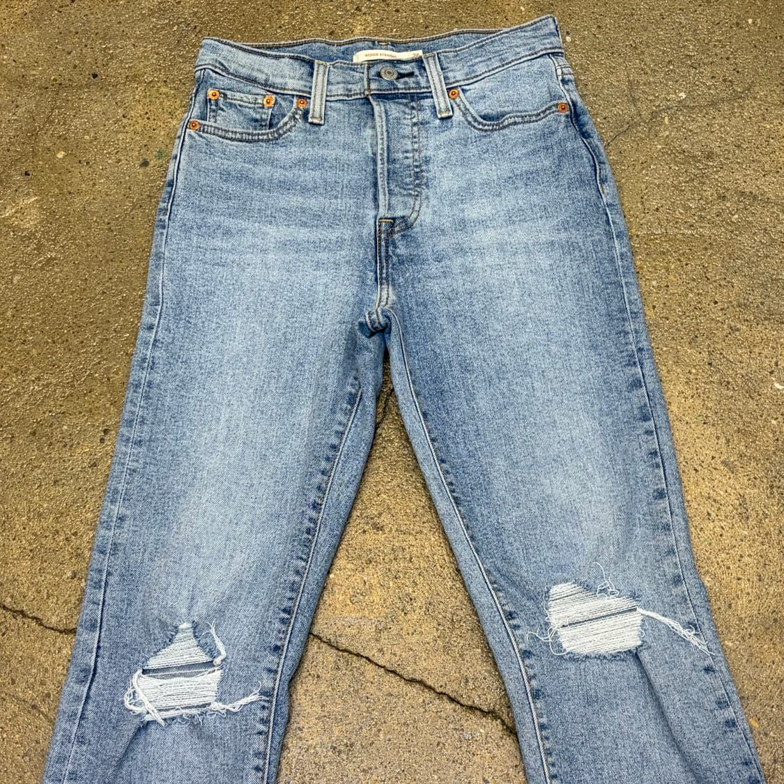 USA 빈티지 리바이스 웻지스트레이트 여성 스판 청바지 상품이미지2