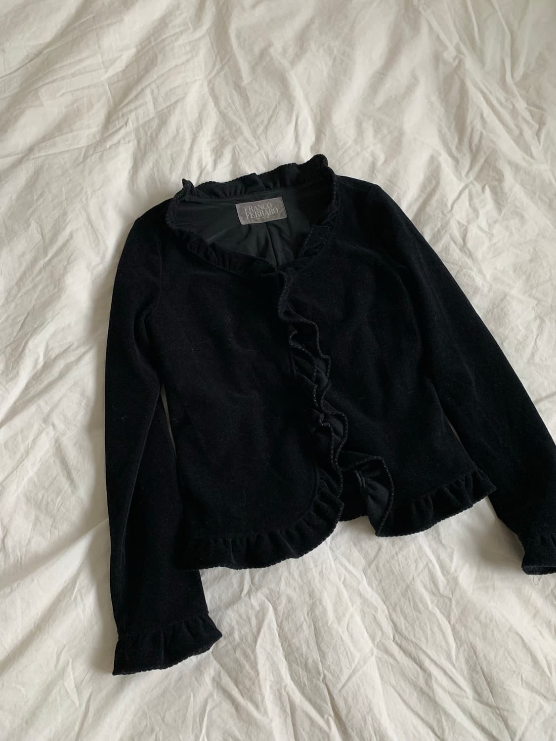 벨벳 프릴 가디건 상품이미지2