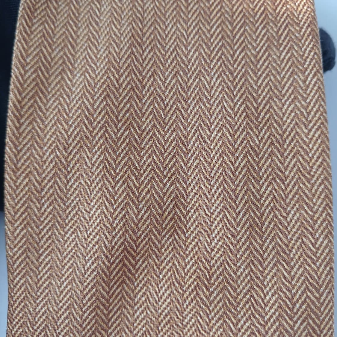 던힐 실크 브라운 헤링본 넥타이 9.7cm A+등급 A19679 상품이미지8