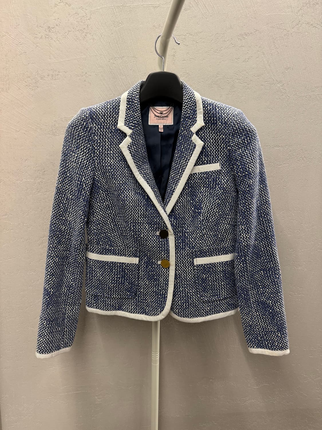 Juicy Couture 쥬시꾸뛰르 블루 트위드 블레이저 자켓 상품이미지2