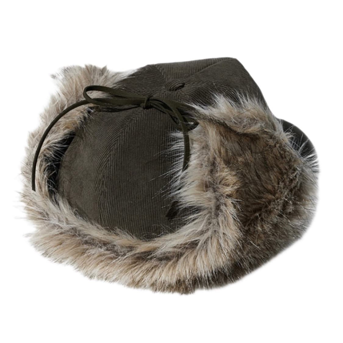 open yy 퍼 코듀로이 이어플랩 캡 카키 상품이미지3