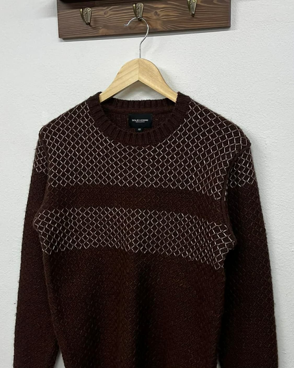 [100] 솔리드옴므 우영미 패턴 울 니트 스웨터 상품이미지2