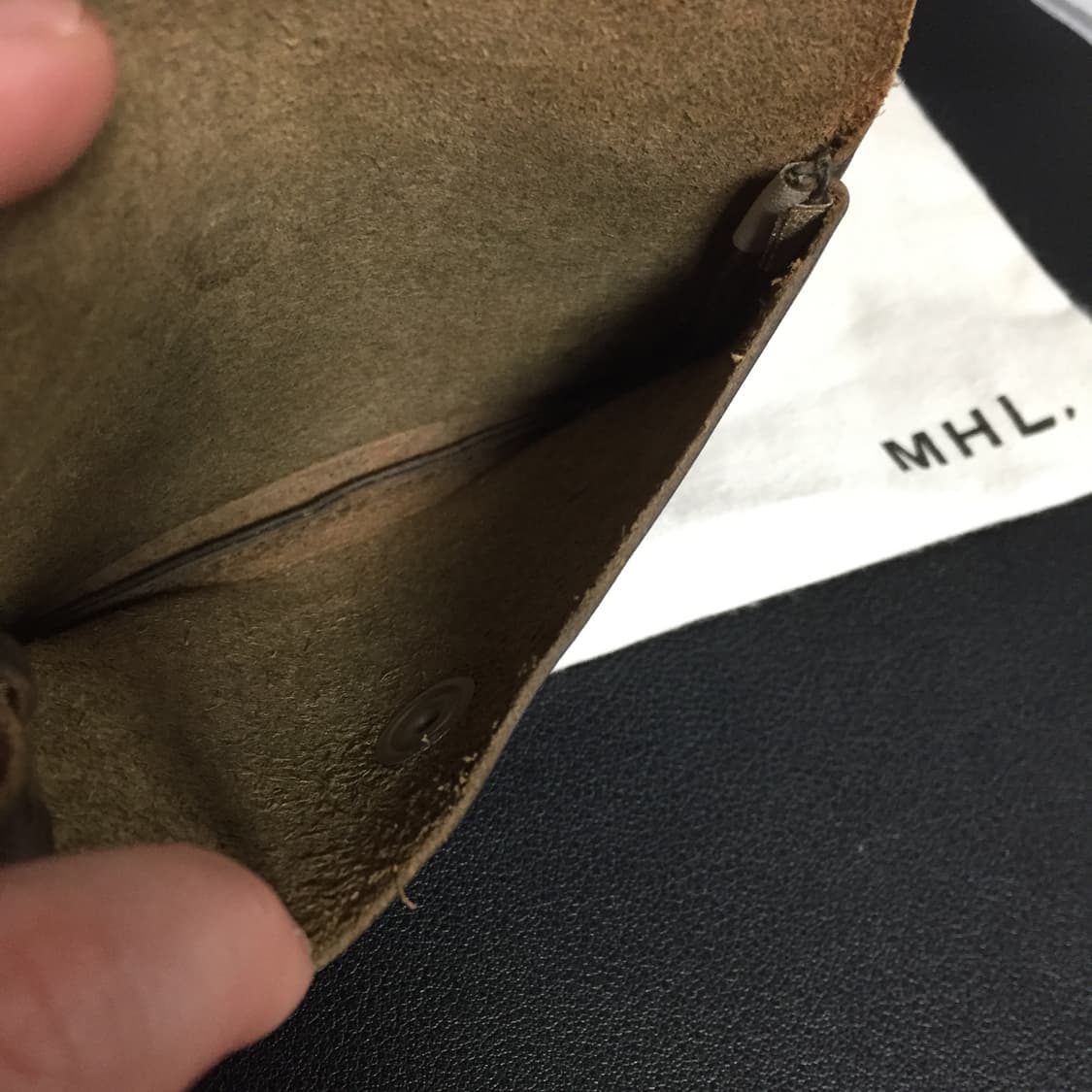 마가렛호웰 터프레더 키케이스 가죽 코인지갑 동전지갑 브라운 색상 상품이미지4