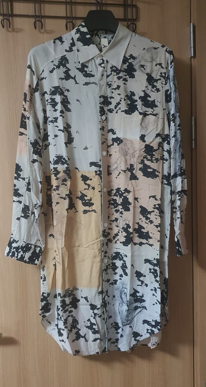 (3)20aw 요지야마모토 그라운드와이 롱셔츠 상품이미지4