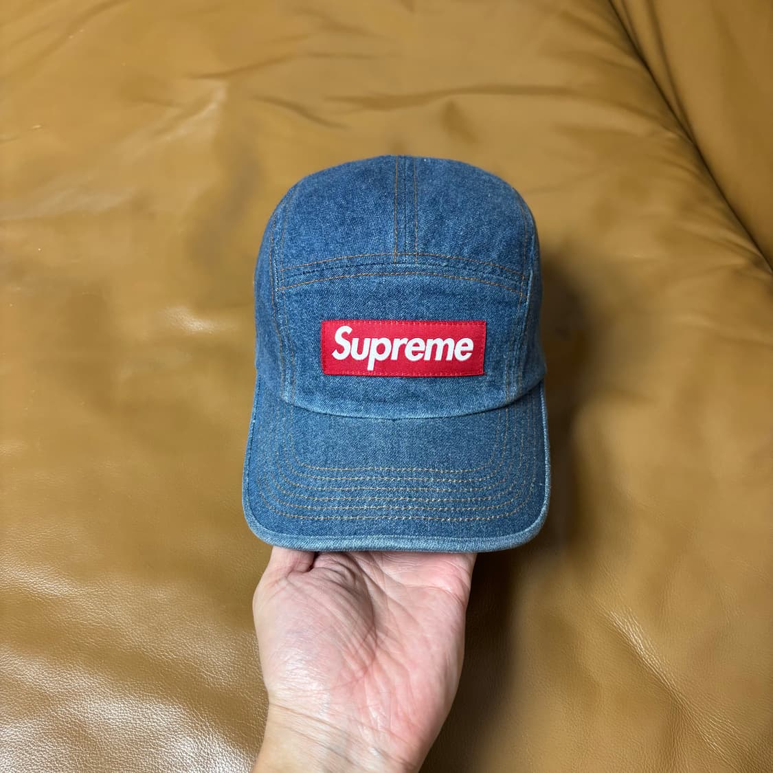 Supreme 슈프림 22fw 워시드 데님 캠프캡 모자 (Denim) 상품이미지3