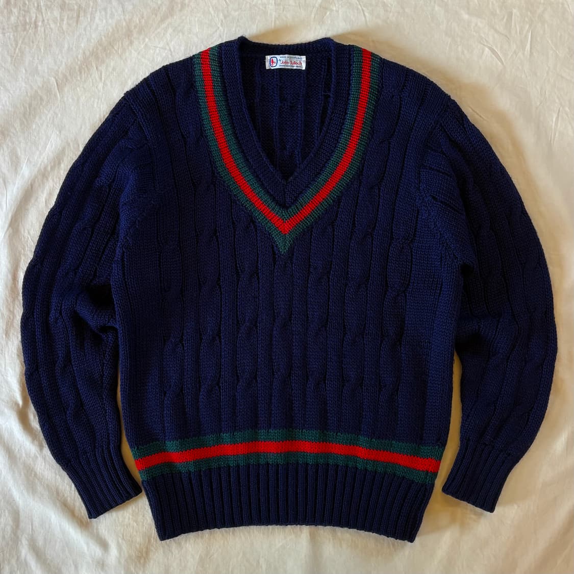 (105) 90s 스코틀랜드 John Tulloch 울 크리켓 니트  상품이미지1